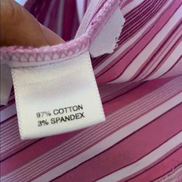 Ann Taylor pink striped blouse - Picture 3 of 3